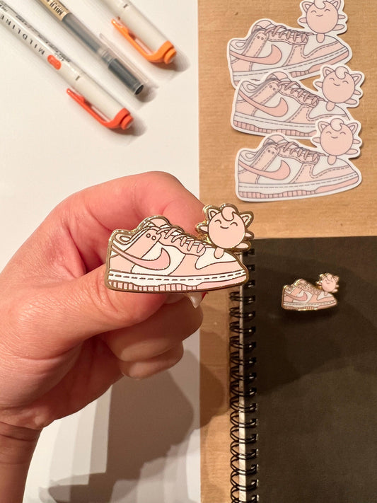 Pink Sneaker Enamel Pin