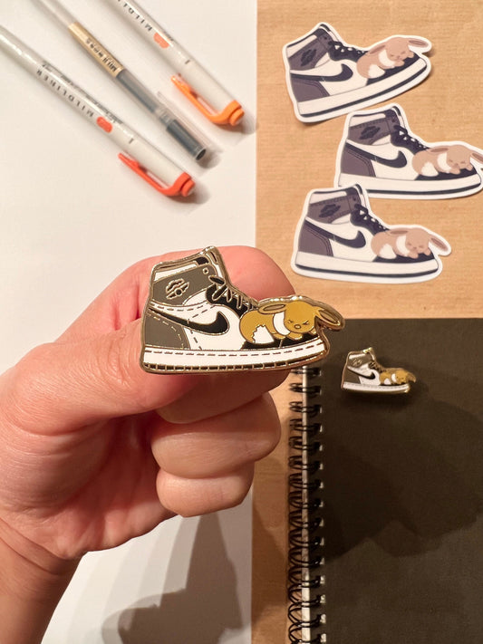 Brown Sneaker Enamel Pin