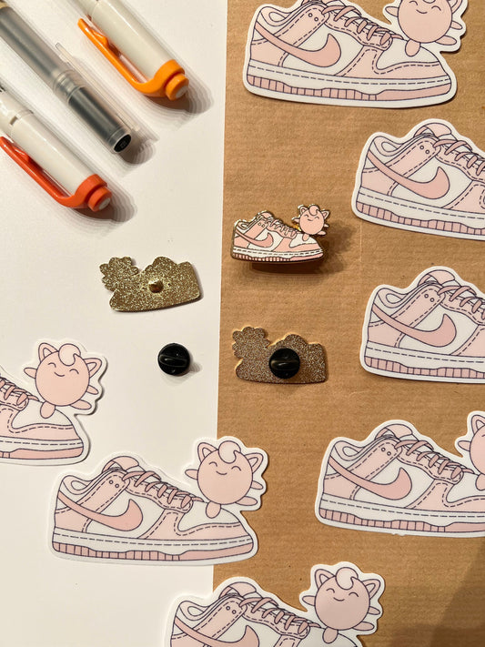 Pink Sneaker Enamel Pin