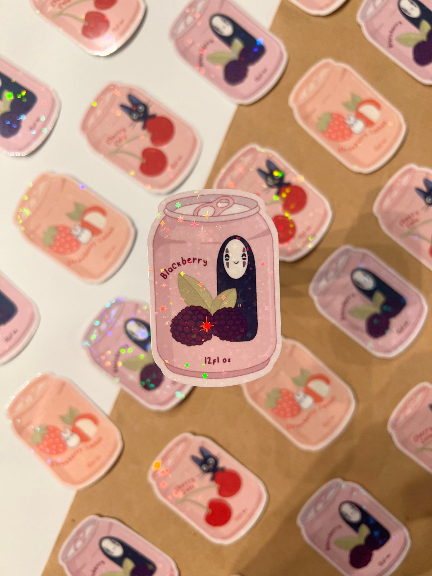 Holographic Blackberry Soda Die-Cut Sticker