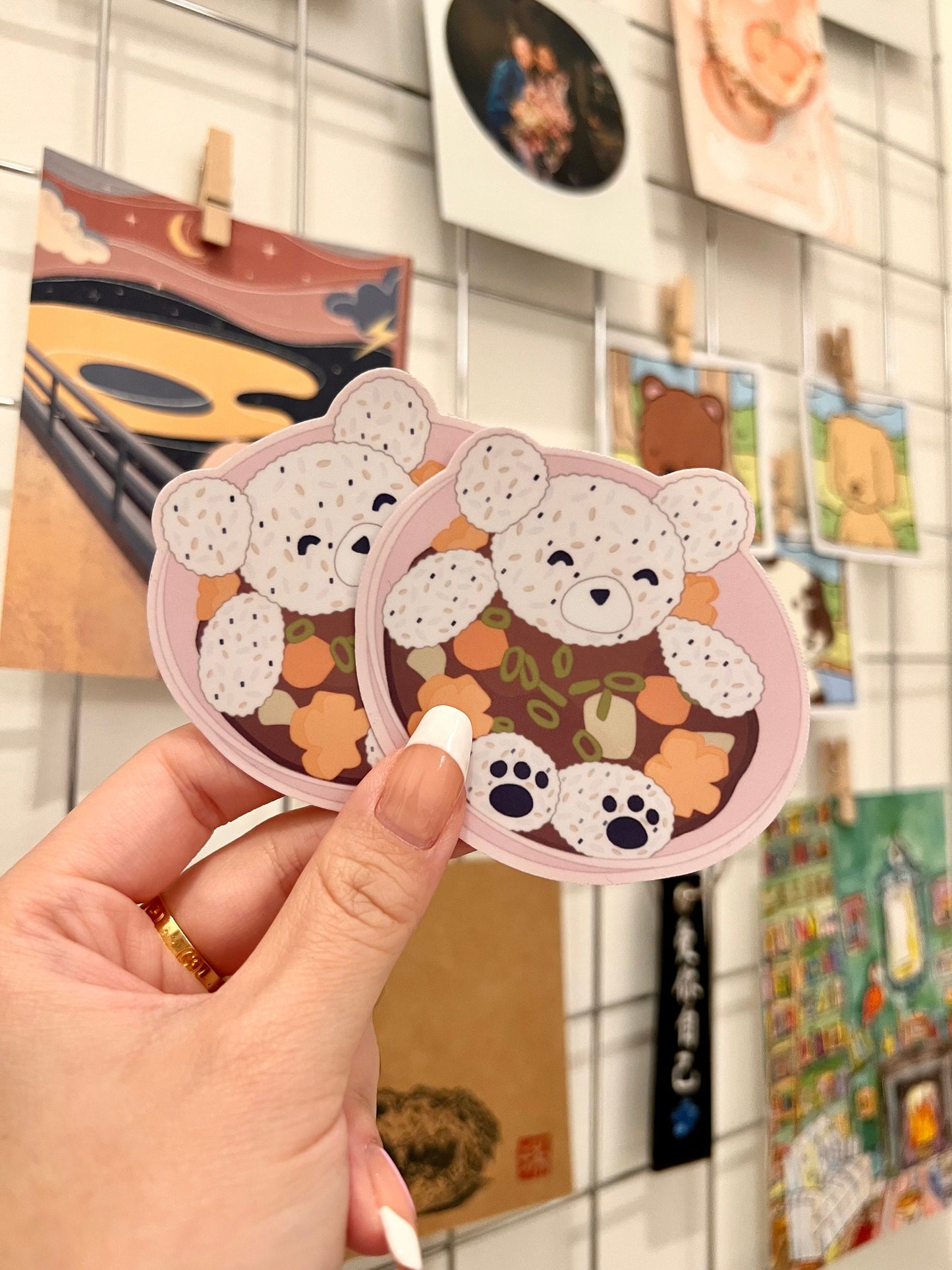 Curry Bear Die-Cut Sticker