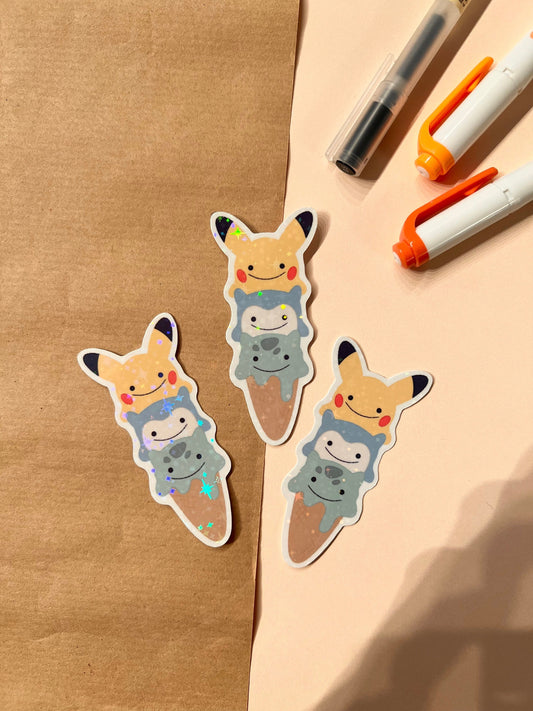 Holographic Ice Cream Die-Cut Sticker