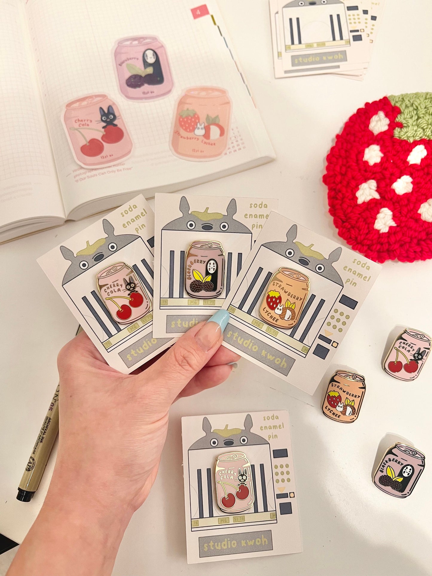 Holographic Cat Soda Die- Cut Sticker