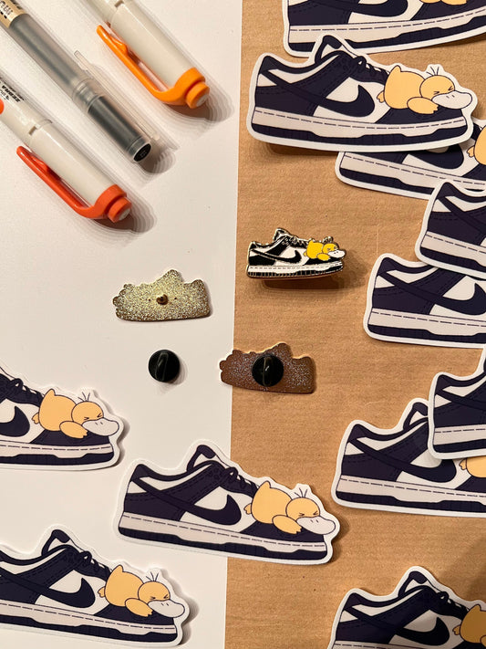 Black Sneaker Enamel Pin