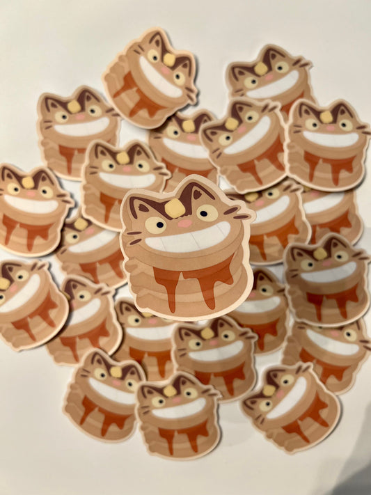 Cat Pancakes Die-Cut Sticker