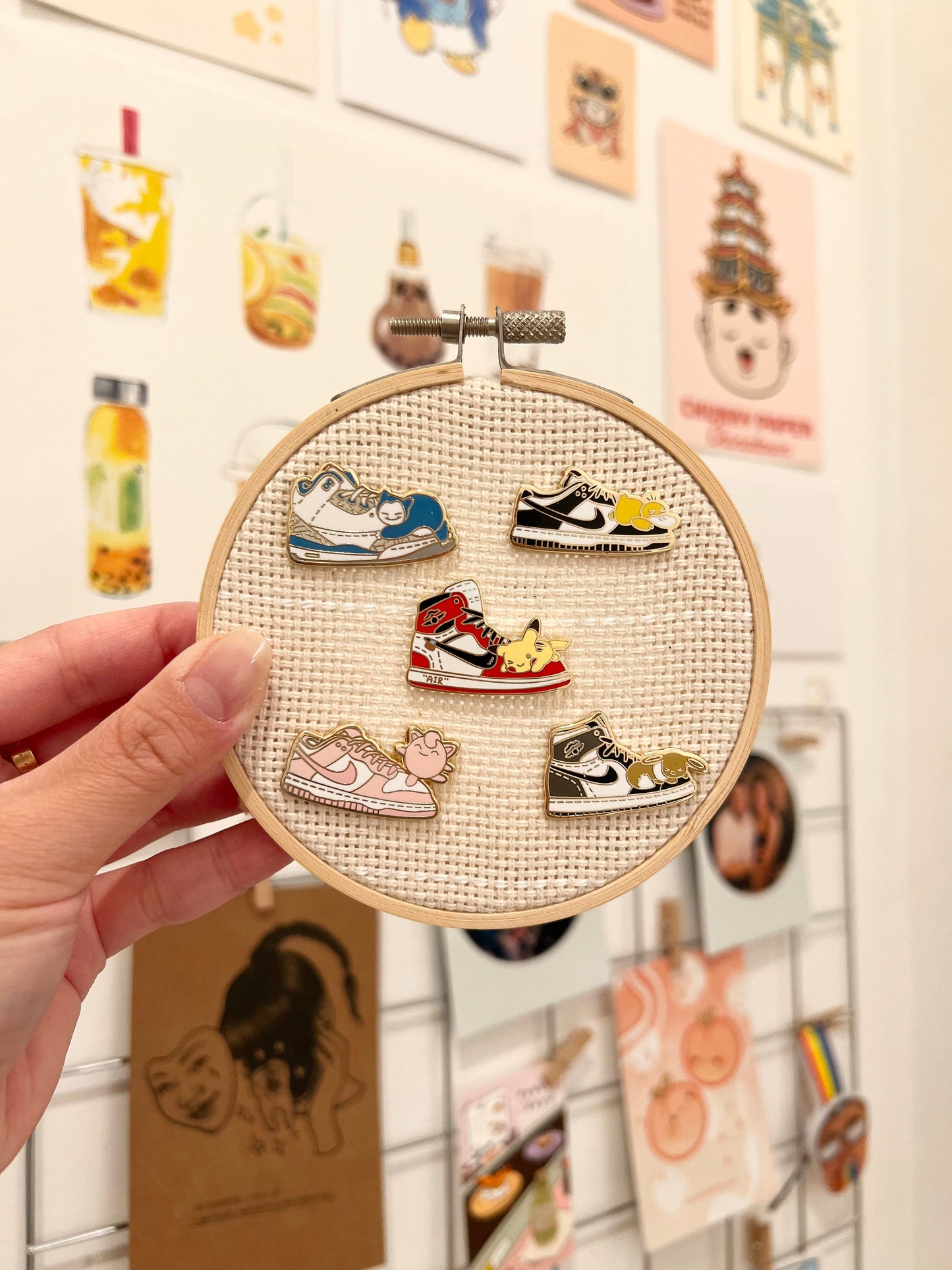 Brown Sneaker Enamel Pin