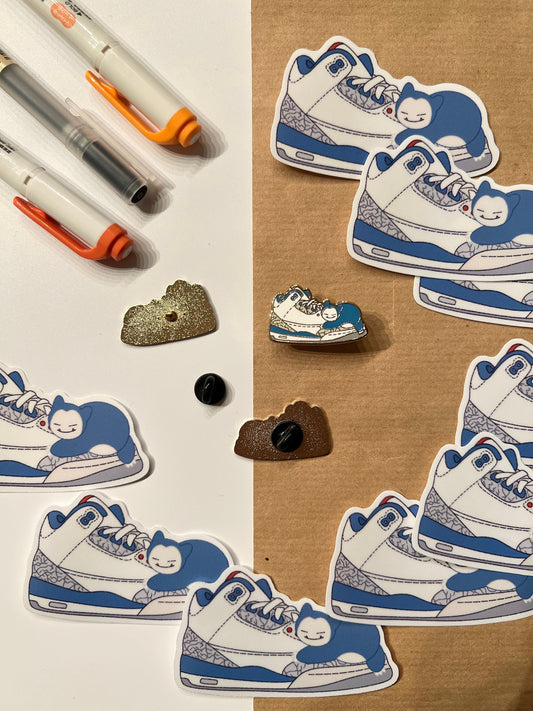 Blue Sneaker Enamel Pin