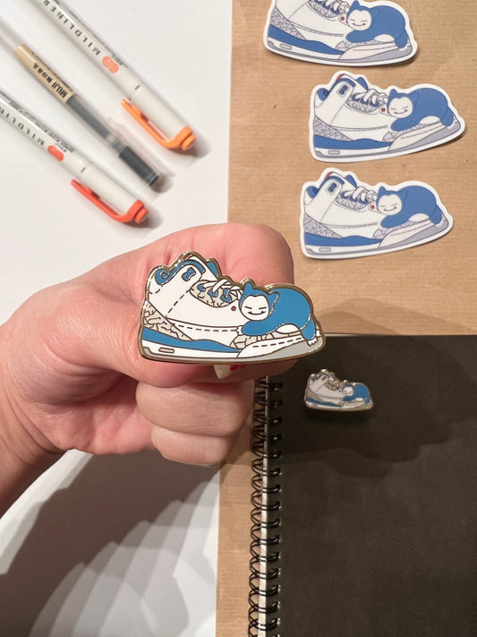 Blue Sneaker Enamel Pin