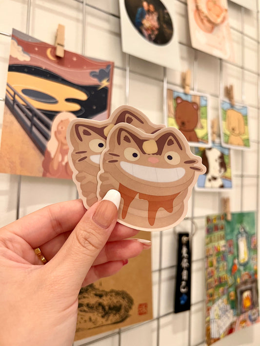 Cat Pancakes Die-Cut Sticker