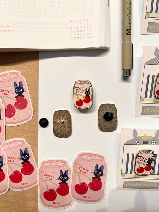 Cherry Soda Enamel Pin