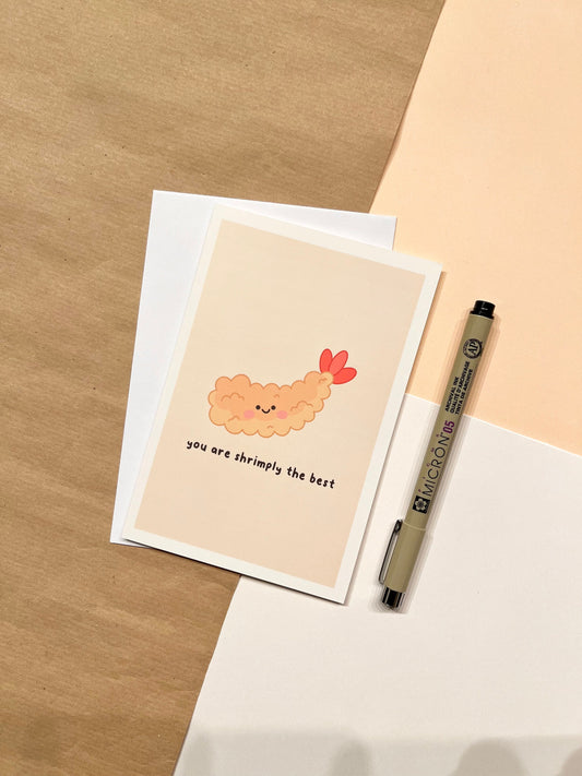 You Are Shrimply The Best Greeting Card