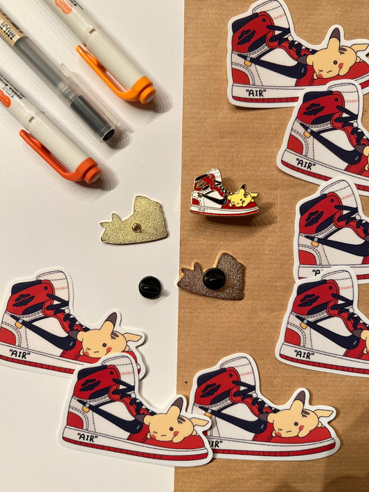 Red Sneaker Enamel Pin