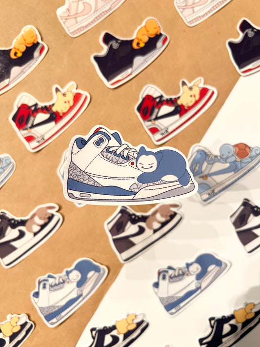 Blue Sneaker Die-Cut Sticker