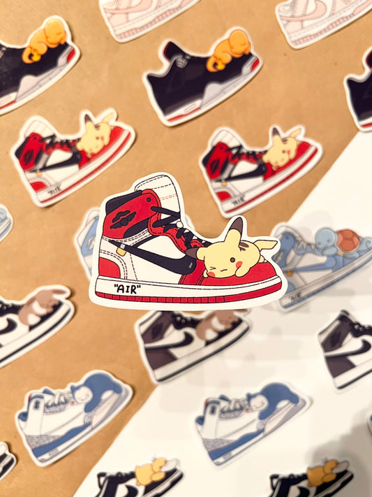 Red Sneaker Die-Cut Sticker